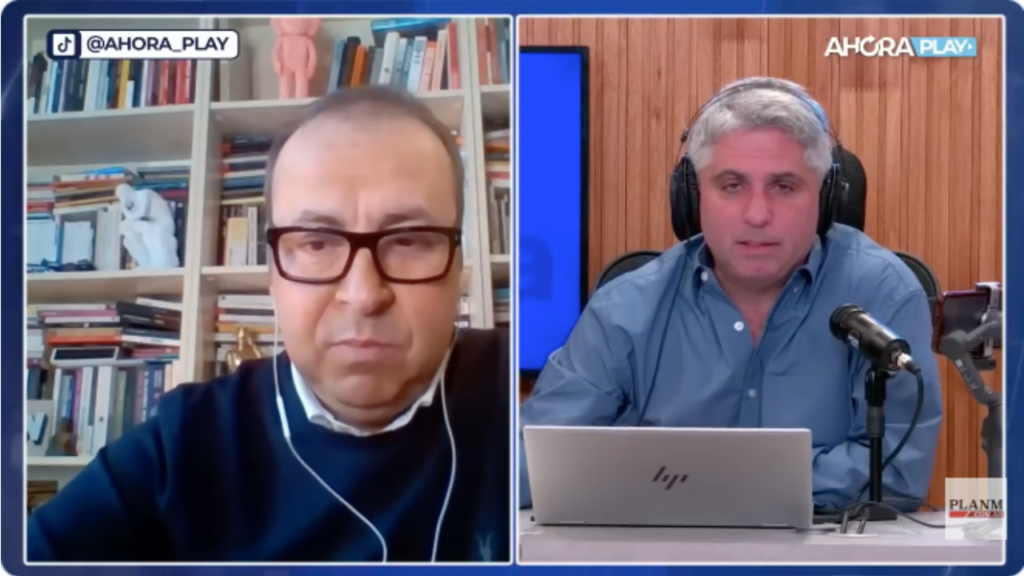 Guillermo Oliveto analizando la caída de ventas en una entrevista con Maximiliano Montenegro.