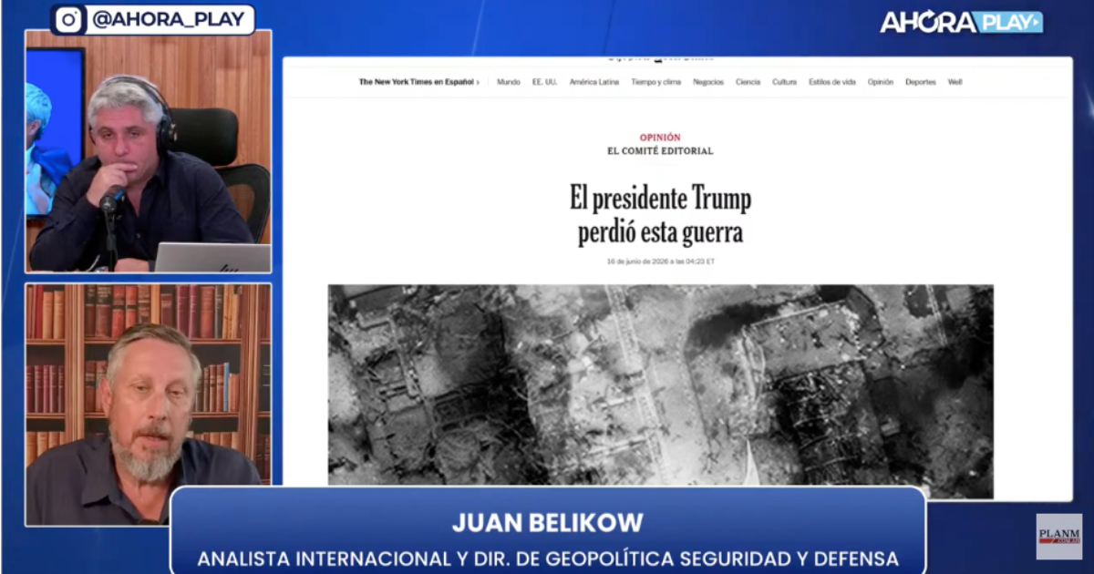 Juan Belikow en entrevista con Maxi Montenegro analizando el acuerdo de Trump con Irán.
