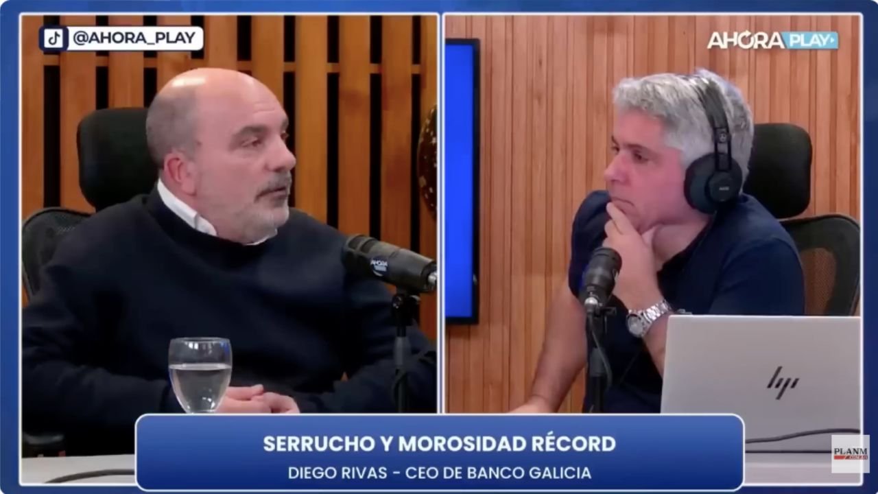 Diego Rivas, CEO de Banco Galicia, en el programa de Maxi Montenegro explicando por qué la gente dejó de pagar sus créditos.