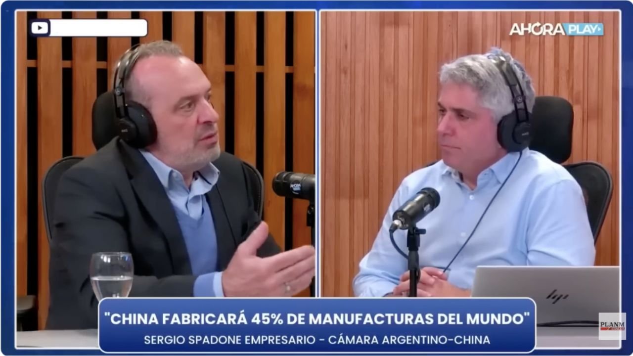 Sergio Spadone en entrevista con Maxi Montenegro hablando sobre el comercio mundial de China.