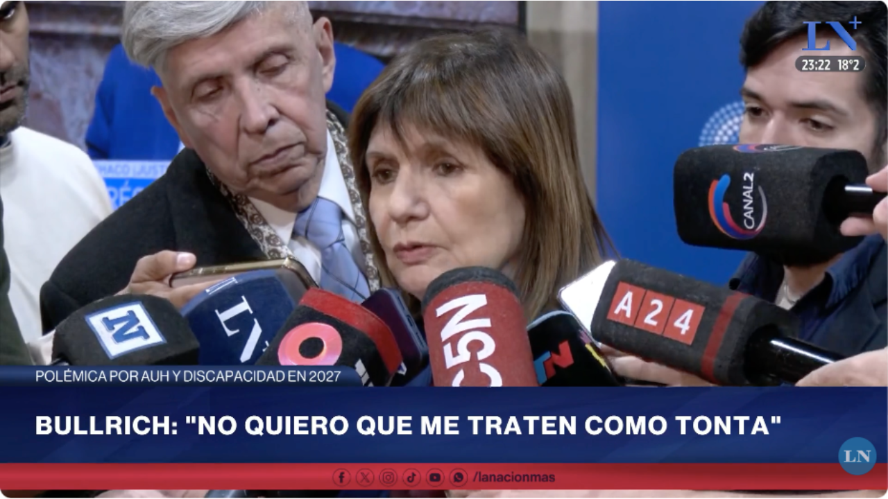 Patricia Bullrich: No quiero que me traten de tonta