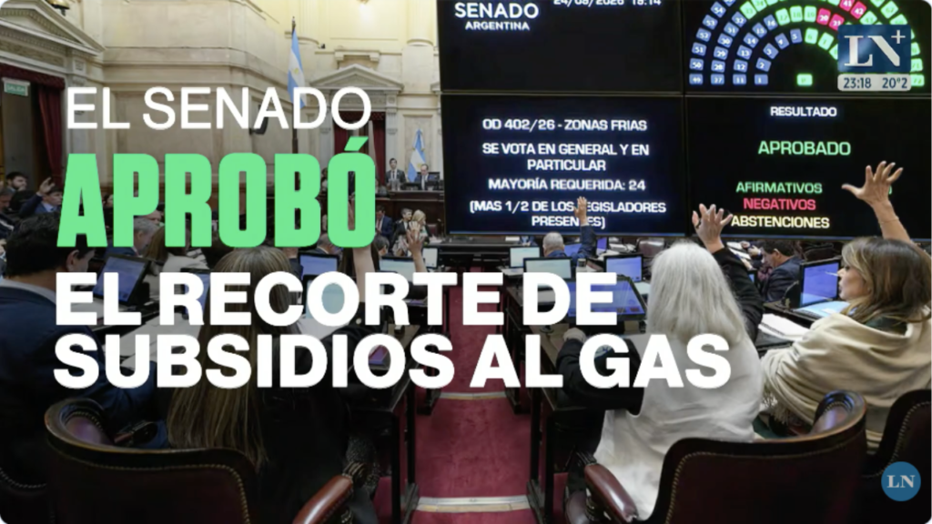 Recinto del Senado durante el debate sobre la quita de subsidios a zonas frías y reforma del Banco Central